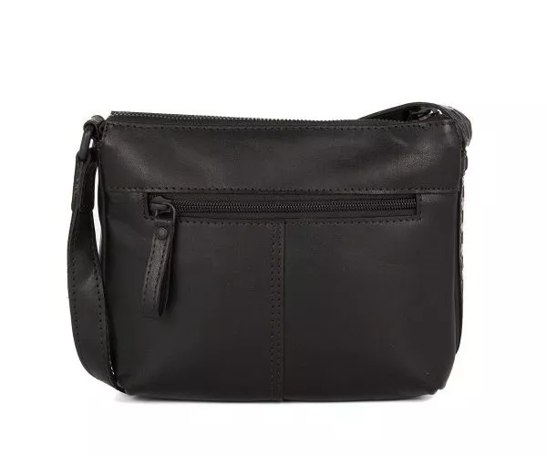 Spikes & Sparrow Spikes & Sparrow Leren Crossbodytas Mini – Blanche – Zwart