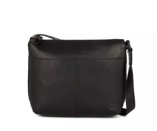 spikes & sparrow Spikes & Sparrow Leren Crossbodytas mini – Blanche – Zwart