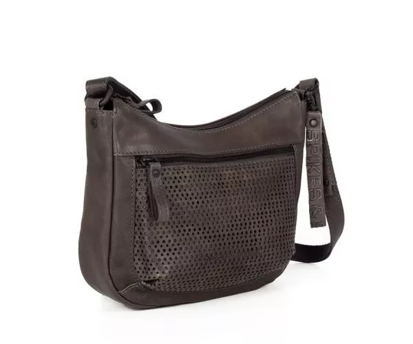 Spikes & Sparrow Spikes & Sparrow Leren Crossbodytas Mini – Marijn – Grijs