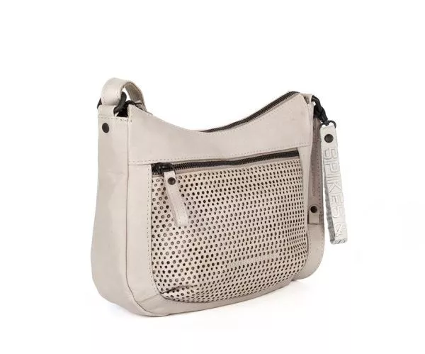 Spikes & Sparrow Spikes & Sparrow Leren Crossbodytas Mini – Marijn – Taupe