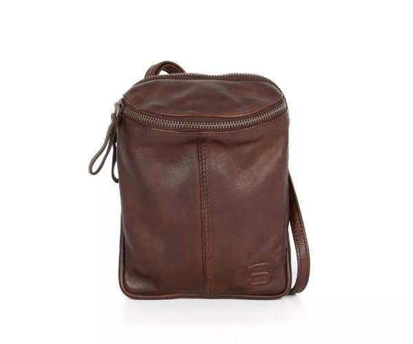 spikes & sparrow Spikes & Sparrow Leren Crossbodytas mini – Naomi – Donkerbruin