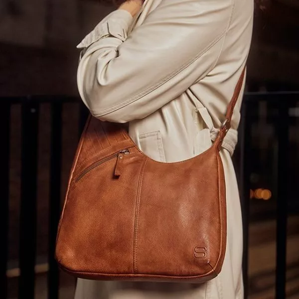 Spikes & Sparrow Spikes & Sparrow Leren Crossbodytas – Moria – Donkerbruin