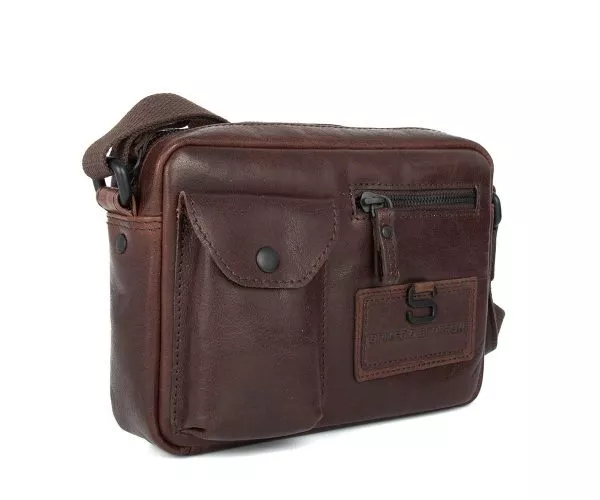 Spikes & Sparrow Spikes & Sparrow Leren Crossbodytas – Nashville – Donkerbruin