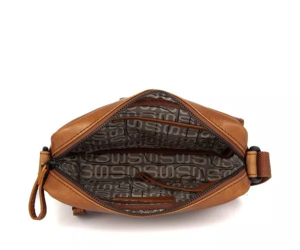 Spikes & Sparrow Spikes & Sparrow Leren Crossbodytas – Nashville – Donkerbruin