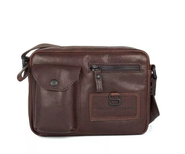 spikes & sparrow Spikes & Sparrow Leren Crossbodytas – Nashville – Donkerbruin