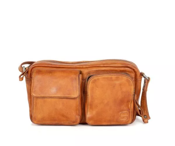 spikes & sparrow Spikes & Sparrow Leren Crossbodytas – Sara – Brandy Cognac