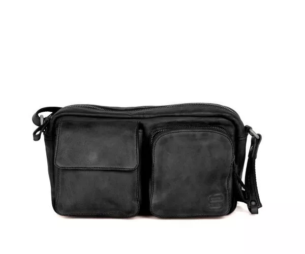 spikes & sparrow Spikes & Sparrow Leren Crossbodytas – Sara – Zwart spikes & sparrow Spikes & Sparrow Leren Crossbodytas – Sara – Zwart