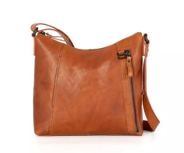 spikes & sparrow Spikes & Sparrow Leren Crossbodytas – Suzette – Brandy Cognac