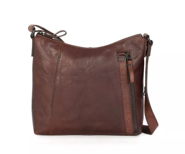spikes & sparrow Spikes & Sparrow Leren Crossbodytas – Suzette – Donkerbruin