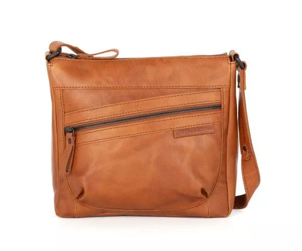 spikes & sparrow Spikes & Sparrow Leren Crossbodytas – Valarie – Brandy Cognac