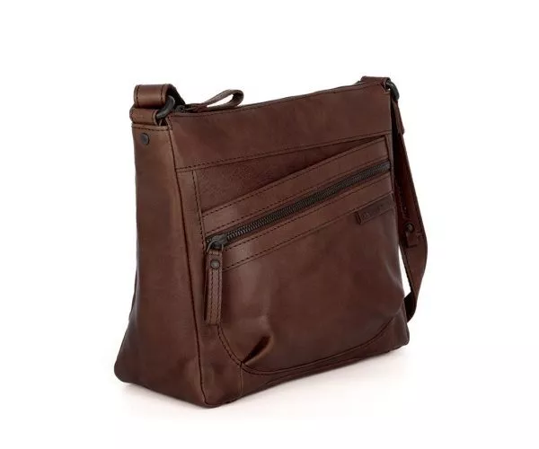 Spikes & Sparrow Spikes & Sparrow Leren Crossbodytas – Valarie – Donkerbruin