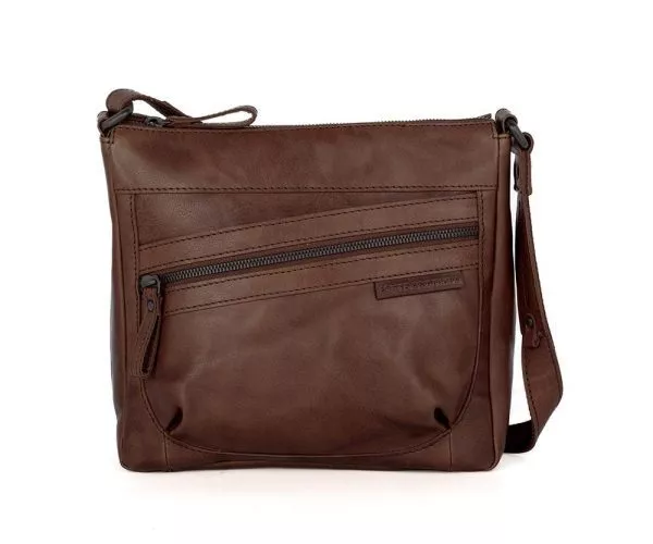 spikes & sparrow Spikes & Sparrow Leren Crossbodytas – Valarie – Donkerbruin