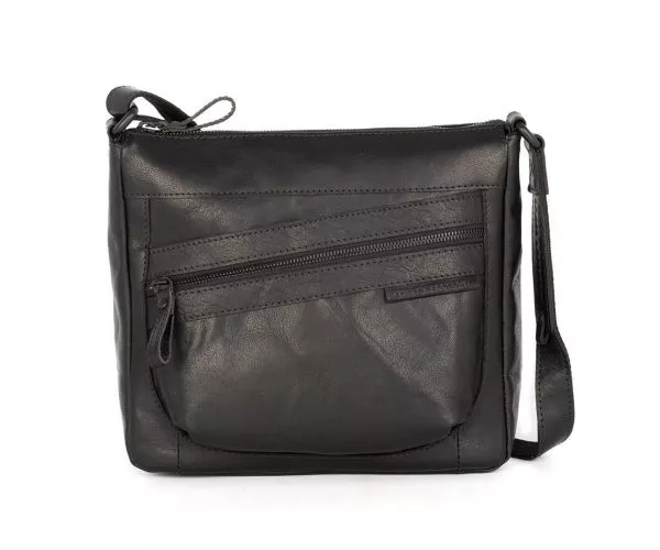 spikes & sparrow Spikes & Sparrow Leren Crossbodytas – Valarie – Zwart