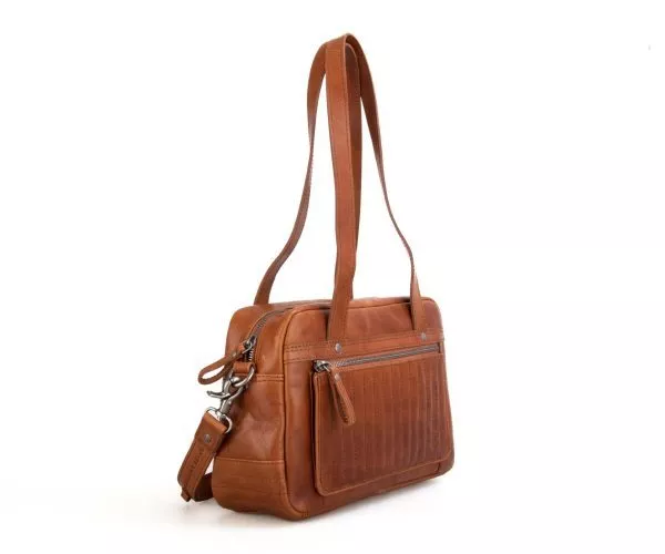 Spikes & Sparrow Spikes & Sparrow Leren Handtas – Audrey – Brandy Cognac