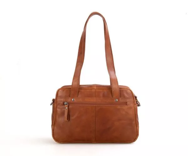 Spikes & Sparrow Spikes & Sparrow Leren Handtas – Audrey – Brandy Cognac