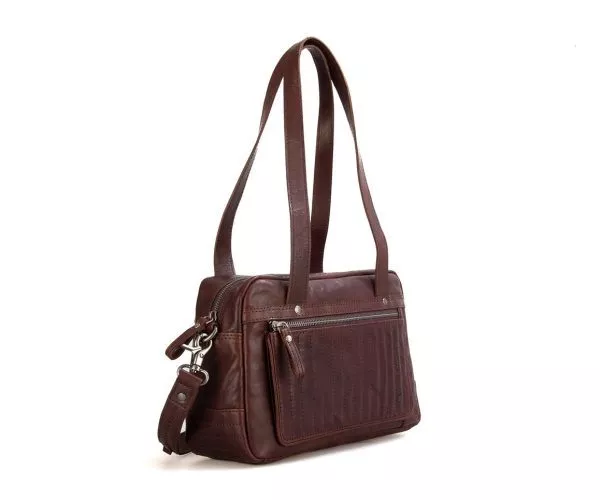 Spikes & Sparrow Spikes & Sparrow Leren Handtas – Audrey – Donkerbruin