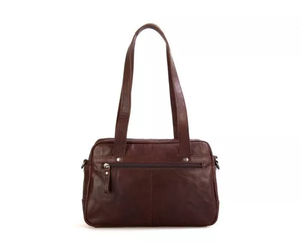 Spikes & Sparrow Spikes & Sparrow Leren Handtas – Audrey – Donkerbruin