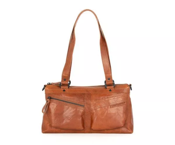 spikes & sparrow Spikes & Sparrow Leren Handtas – Cherish – Brandy Cognac