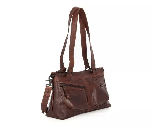 Spikes & Sparrow Spikes & Sparrow Leren Handtas – Cherish – Donkerbruin