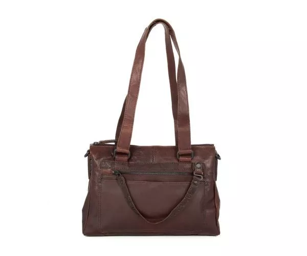 spikes & sparrow Spikes & Sparrow Leren Handtas – Robijn – Donkerbruin