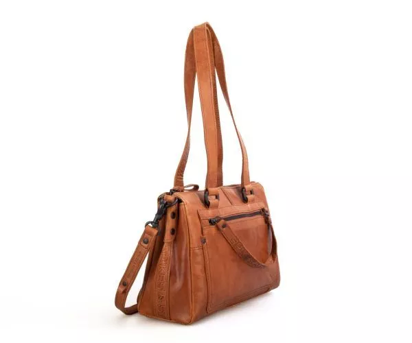 Spikes & Sparrow Spikes & Sparrow Leren Handtas – Ruby – Brandy Cognac