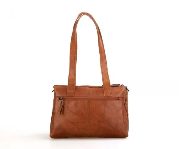 Spikes & Sparrow Spikes & Sparrow Leren Handtas – Ruby – Brandy Cognac