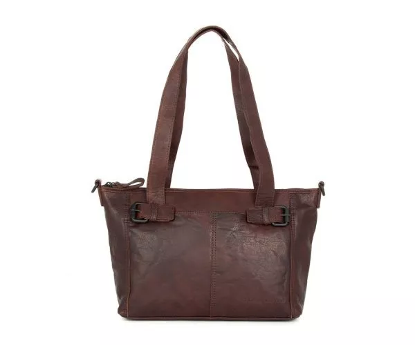 spikes & sparrow Spikes & Sparrow Leren Handtas – Salinas – Donkerbruin