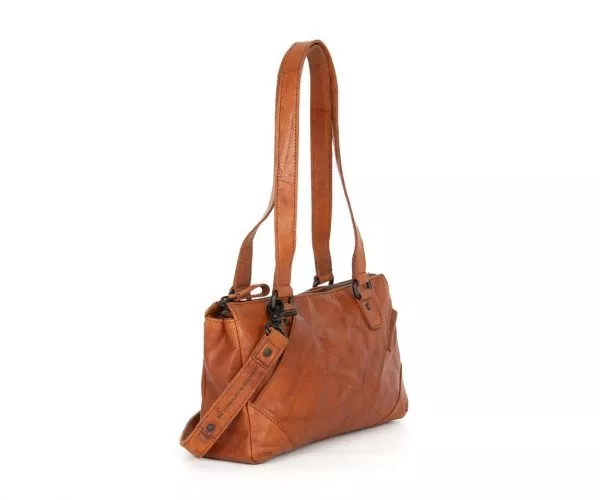 Spikes & Sparrow Spikes & Sparrow Leren Handtas / Schoudertas – Hazel – Brandy Cognac