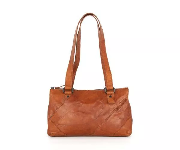 spikes & sparrow Spikes & Sparrow Leren Handtas / Schoudertas – Hazel – Brandy Cognac