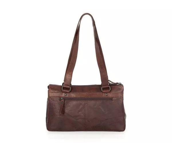 Spikes & Sparrow Spikes & Sparrow Leren Handtas / Schoudertas – Hazel – Donkerbruin