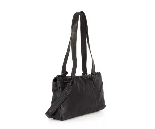 Spikes & Sparrow Spikes & Sparrow Leren Handtas / Schoudertas – Hazel – Zwart