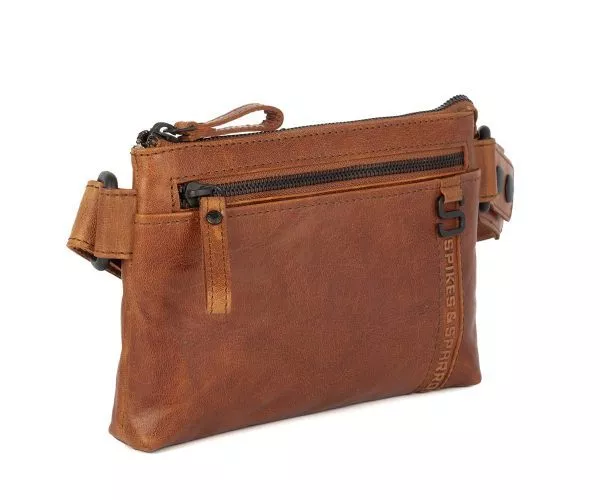 Spikes & Sparrow Spikes & Sparrow Leren Heuptas – Ethel – Brandy Cognac