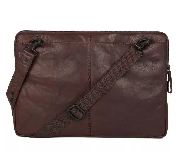Spikes & Sparrow Spikes & Sparrow Leren Laptophoes – Seattle – Donkerbruin