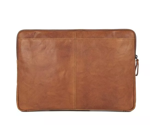 Spikes & Sparrow Spikes & Sparrow Leren Laptophoes – Yakima – Brandy Cognac