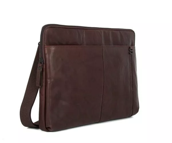 spikes & sparrow Spikes & Sparrow Leren Laptophoes – Yakima – Donkerbruin