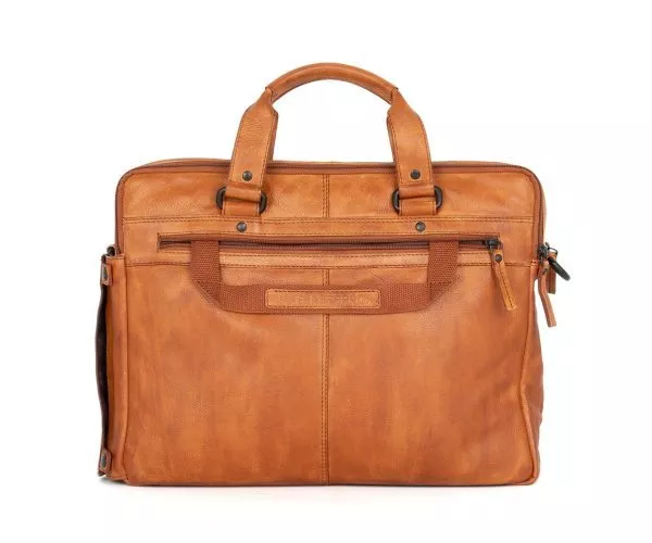 Spikes & Sparrow Spikes & Sparrow Leren Laptoptas – Brutus – Brandy Cognac