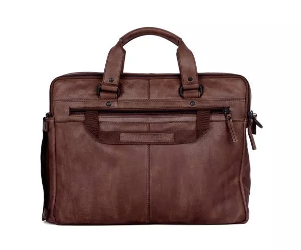 Spikes & Sparrow Spikes & Sparrow Leren Laptoptas – Brutus – Donkerbruin