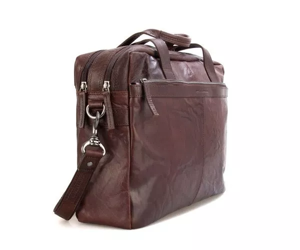 spikes & sparrow Spikes & Sparrow Leren Laptoptas – Colorado – Donkerbruin