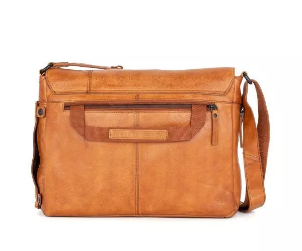 Spikes & Sparrow Spikes & Sparrow Leren Laptoptas – Deen – Brandy Cognac