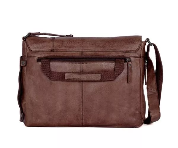 Spikes & Sparrow Spikes & Sparrow Leren Laptoptas – Deen – Donkerbruin