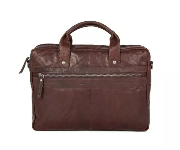 Spikes & Sparrow Spikes & Sparrow Leren Laptoptas – Florida – Donkerbruin