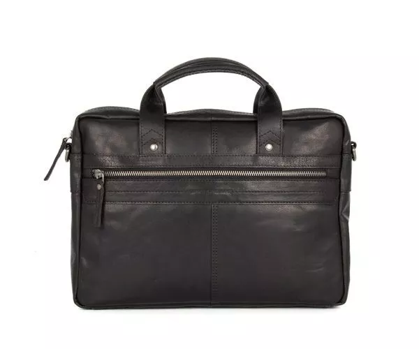 Spikes & Sparrow Spikes & Sparrow Leren Laptoptas – Florida – Zwart