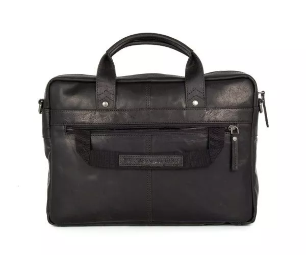 Spikes & Sparrow Spikes & Sparrow Leren Laptoptas – Florida – Zwart