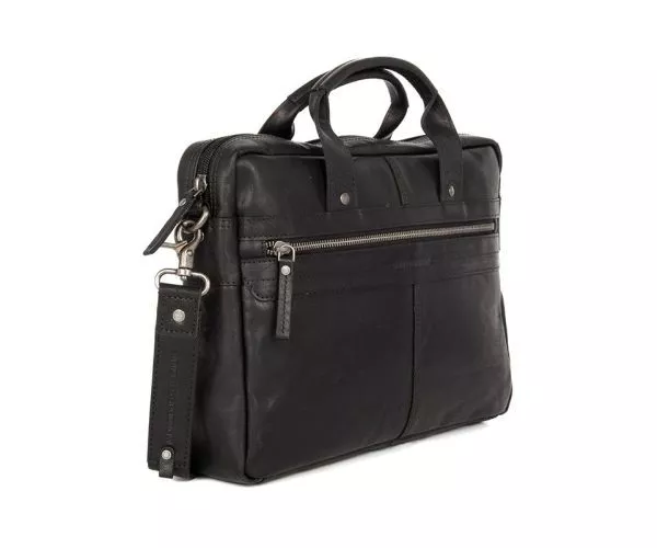 spikes & sparrow Spikes & Sparrow Leren Laptoptas – Florida – Zwart spikes & sparrow Spikes & Sparrow Leren Laptoptas – Florida – Zwart