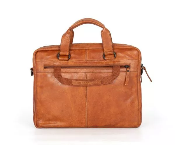 Spikes & Sparrow Spikes & Sparrow Leren Laptoptas – Kevin – Brandy Cognac