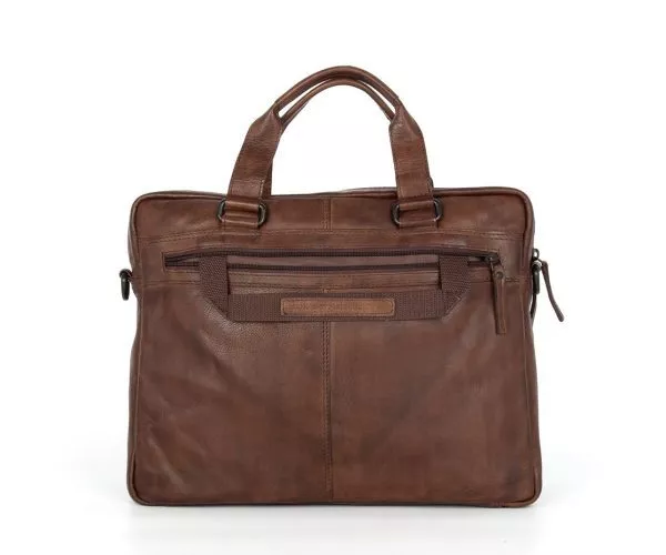 Spikes & Sparrow Spikes & Sparrow Leren Laptoptas – Kevin – Donkerbruin