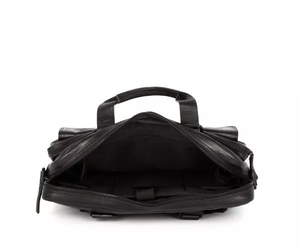 Spikes & Sparrow Spikes & Sparrow Leren Laptoptas – Kevin – Zwart