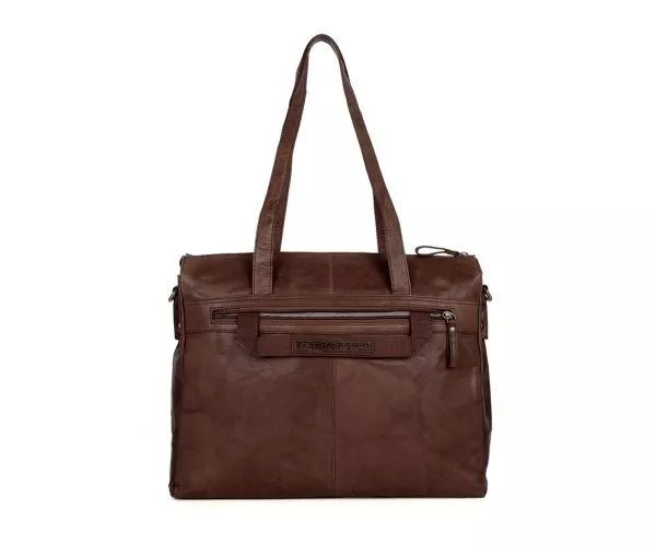 Spikes & Sparrow Spikes & Sparrow Leren Laptoptas Met Tabletvak – Californië – Donkerbruin