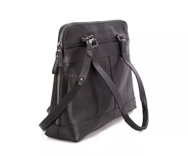 Spikes & Sparrow Spikes & Sparrow Leren Laptoptas Met Tabletvak – Eden – Donkerbruin