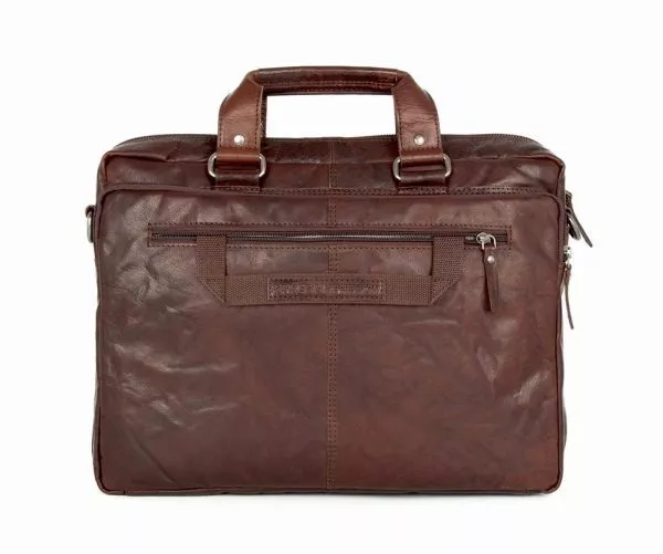 Spikes & Sparrow Spikes & Sparrow Leren Laptoptas – Mississippi – Donkerbruin